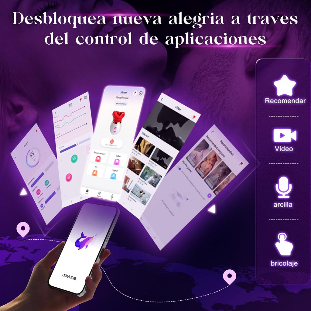 Suceurs de Clitoris Vibromasseurs Feminin mit APP - Sex ToĂœs Femme Vibromasseur avec 3 Succion, Stimulateur Clitoridien Sex Toys 10 lĂ©chage de langue rotation Ă  360° Jouet SexualitĂ© Couple Vibro