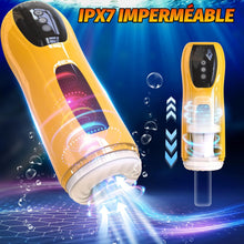 Charger l'image dans la galerie, Electric Masturbateurs Masculins Automatique Électrique Sextoyse Homme Sex, 7 Télescopique + Vibrations Masturbeuse Va et Vient, Mains Libres