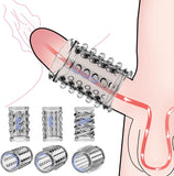 Manchette pour pénis, lot de 6 manchons pour pénis Fallinsexy Manchon pour pénis réutilisable transparent pour agrandissement du pénis, jouets sexuels pour hommes, manchon pour pénis pour améliorer