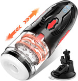 Masturbateur sex toys vibromasseurs pour homme mains libres avec 7 modes de rotation et fonction choc, masculins masturbeuse orale érotique jouet sexuel, pompe penis