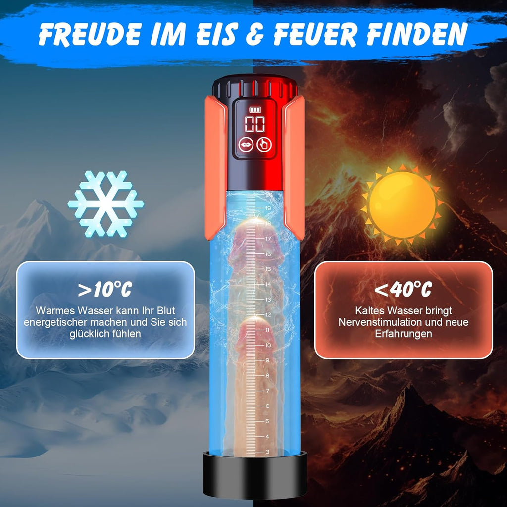 Pompe à pénis pour agrandissement du pénis, pompe à pénis avec 5 niveaux d'aspiration, jouet sexuel pour homme, 100% étanche, extension de pénis, masturbateur d'érection, jouet sexuel