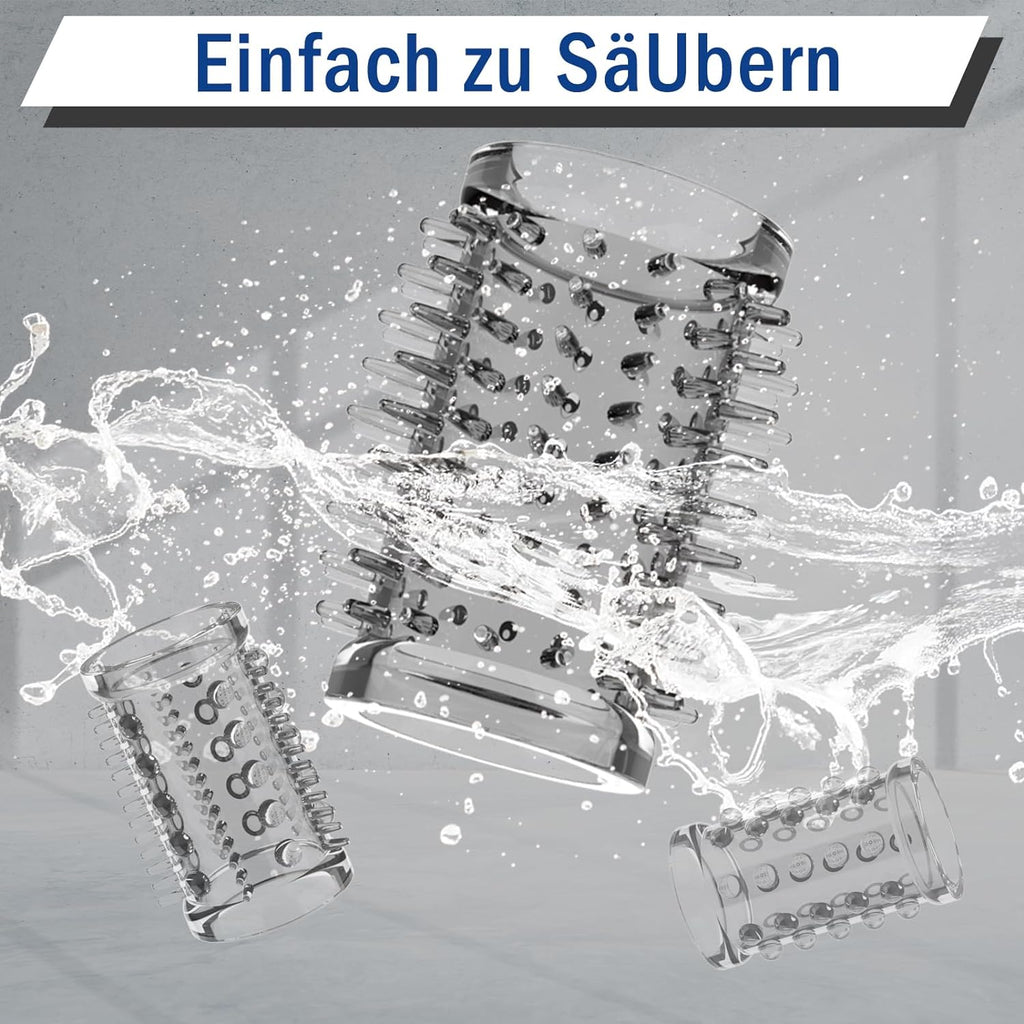 Manchette pour pénis, lot de 6 manchons pour pénis Fallinsexy Manchon pour pénis réutilisable transparent pour agrandissement du pénis, jouets sexuels pour hommes, manchon pour pénis pour améliorer