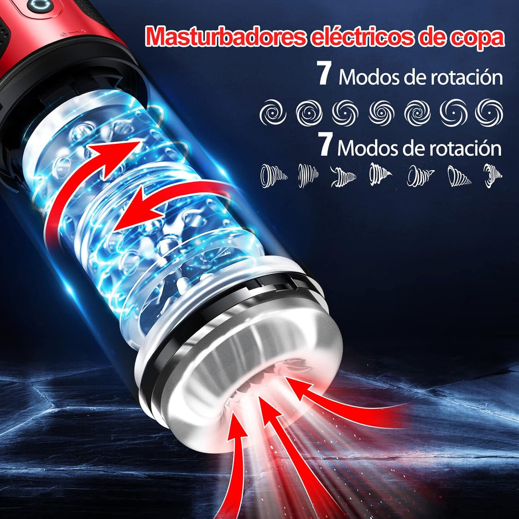 Masturbâteur Succion Électrique Homme,Oral Jouet Sexuel,Masturbateurs Masculins Automatiques avec 7 Succion et 7 Rotation Sex toys 3D adulte Masturbeuse homme 100% étanche