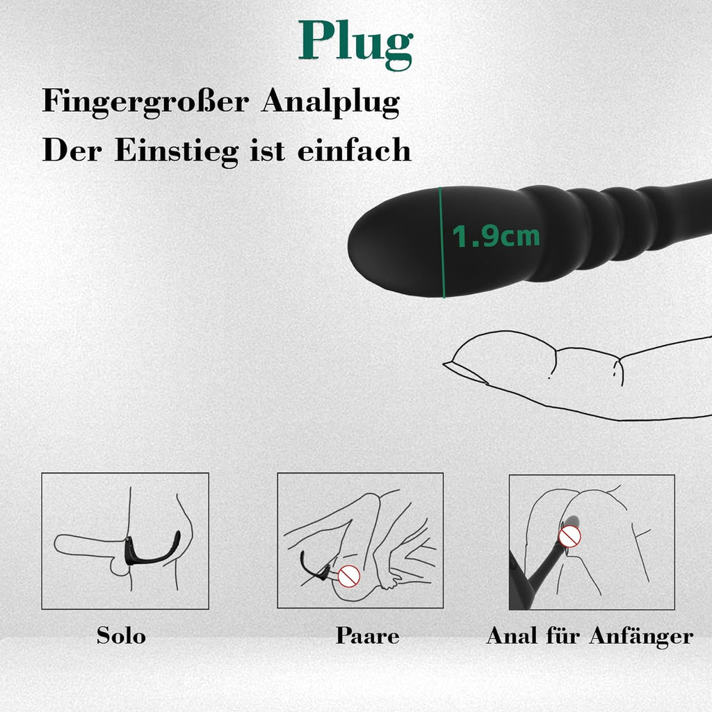 Anneaux de pénis vibrant stimulation de la prostate, 10 modes de vibration et deux moteurs puissants, En silicone innovant avec un design ajustable