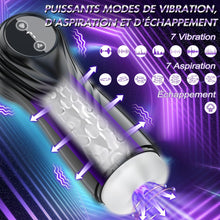 Charger l'image dans la galerie, Masturbateurs Masculins Sex ToyÌs Homme - Masturbateur Homme avec 7 Succion & Vibration & Ăchappement,MasturbĂąteur Homme Mains Llibres avec Ăcran LCD & 3D Vaginette Ultra RĂ©aliste, Sex Toys Couple.