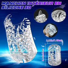 Charger l'image dans la galerie, Masturbateurs Masculins Sex ToyÌs Homme - Masturbateur Homme LED Sex Toys avec 7 PoussĂ©es & Rotations & Vibration Masturbateur Homme 3D Vaginette Ultra RĂ©aliste