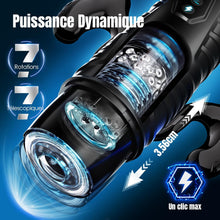Charger l'image dans la galerie, Masturbateurs Masculins Sex Toys avec 7 Modes Télescopiques et Rotations, Masturbateur Homme avec Poignée, Support pour Téléphone et Base à Ventouse Contrôle par Application Sex Toýs Homme