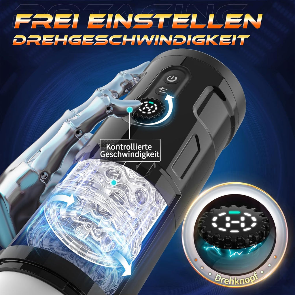 Masturbeuse Homme Sex Toys Masturbateurs Masculins avec 5 Modes Télescopique et Rotatif et 5 Modes de Vibration, Masturbateur Homme Vaginette Silicone Sextoy Homme