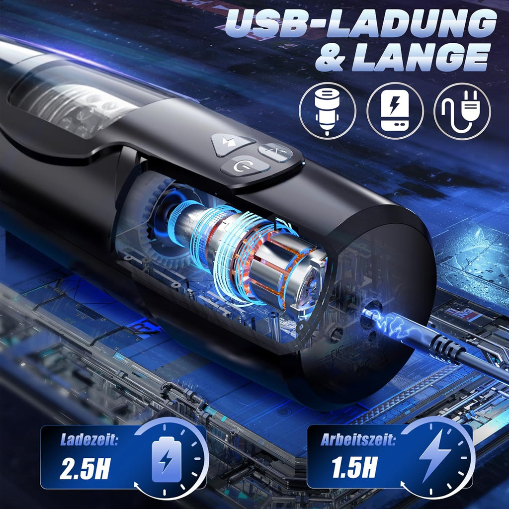 Masturbeuse Homme Automatique Masturbateurs Masculins Mains Libres avec 7 Modes Télescopiques et Rotations, Masturbateur Homme Vaginette Sextoyse Homme Sex Toys