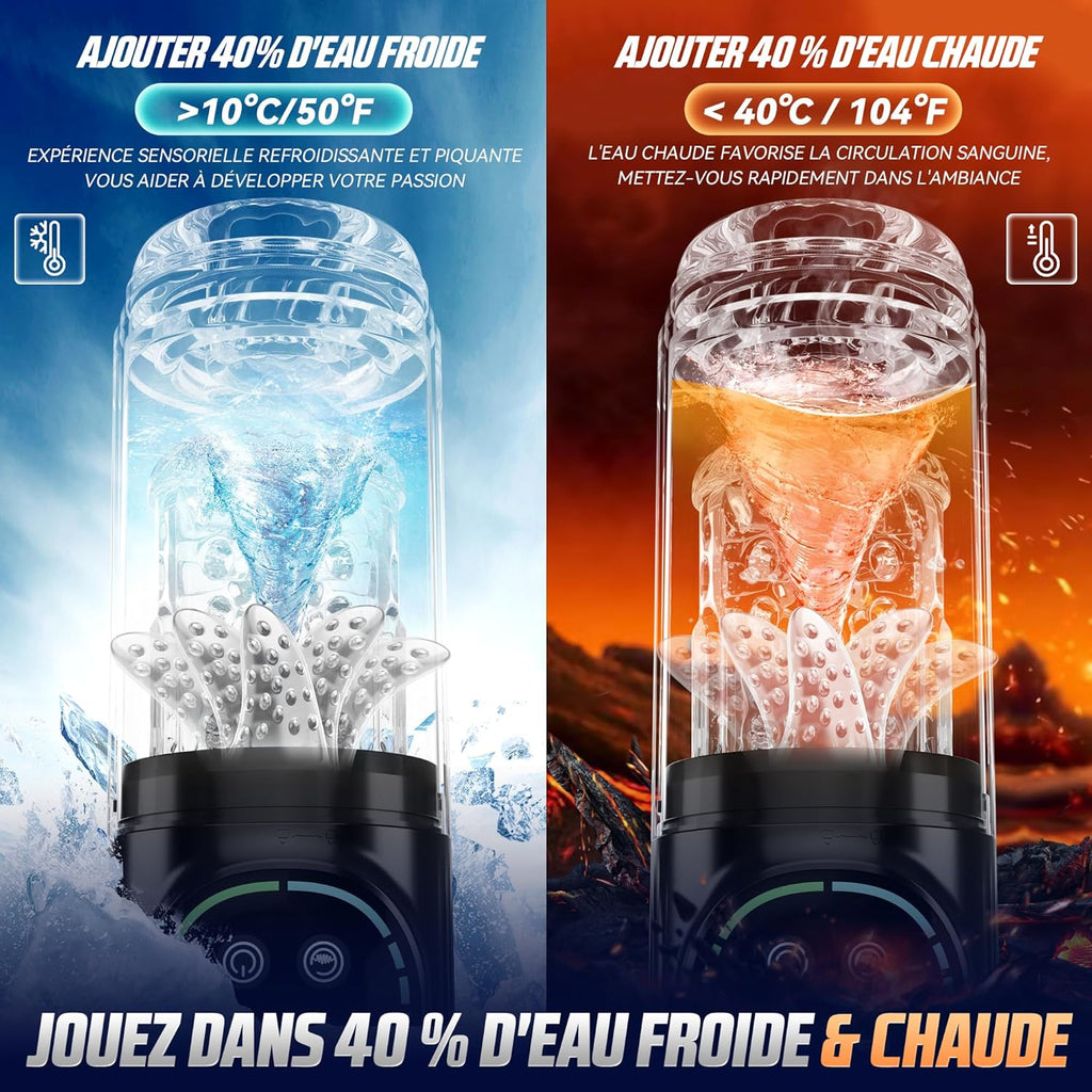 Masturbateurs Masculins Sex Toys avec 7 Modes TĂ©lescopiques & Rotation Et Succion, Automatique MasturbĂąteur Homme Mains Libres Vibration 3D Vaginette, VĂ©ritable Fellation LĂ©chĂ©e Sex ToĂœs Homme