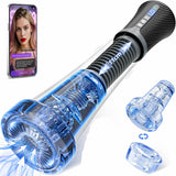 Gobeken Masturbâteur Homme mains libres, Masturbateurs Masculins avec 9 Modes de Vibration à Ressort et 5 Aspiration sous vide APP, Pompe à Pénis, Sextoy Vaginette Ultra Réaliste Sex toys 2 doublures
