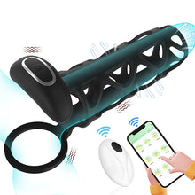 Charger l'image dans la galerie, Gaine Penis avec Anneau Pénien est Doté D’une APP à Distance avec 10 Modes de Vibration