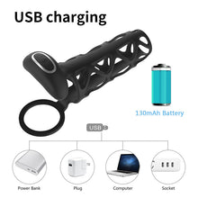 Charger l'image dans la galerie, Gaine Penis avec Anneau Pénien est Doté D’une APP à Distance avec 10 Modes de Vibration