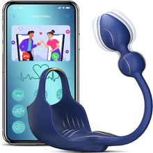 Charger l'image dans la galerie, Stimulateur Prostate Vibrant avec 9 Modes de Vibration et ContrÎle APP - Un sextoy révolutionnaire 3 en 1 combine plug anal et anneau pénien un plaisir sexuel plus intense!