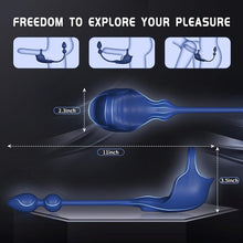 Charger l'image dans la galerie, Stimulateur Prostate Vibrant avec 9 Modes de Vibration et ContrÎle APP - Un sextoy révolutionnaire 3 en 1 combine plug anal et anneau pénien un plaisir sexuel plus intense!