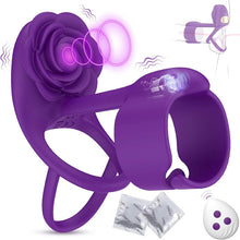 Charger l'image dans la galerie, Anneaux péniens en silicone Vibrateur avec 10 modes de vibration