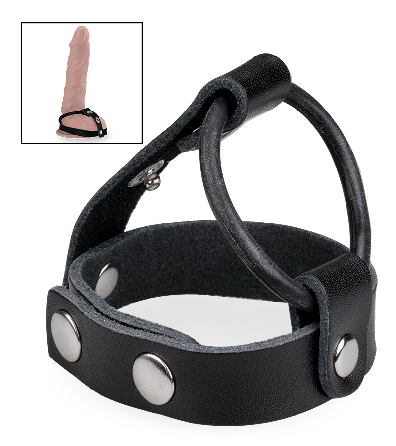 Anneau Cockring à Pression Cuir