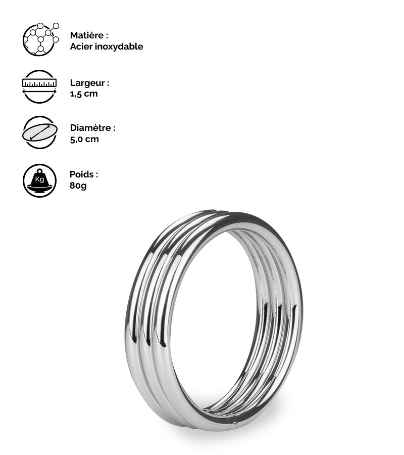 Anneau cockring en inox Holdy