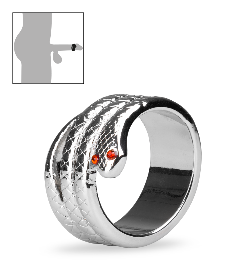 Anneau cockring en inox Medusa