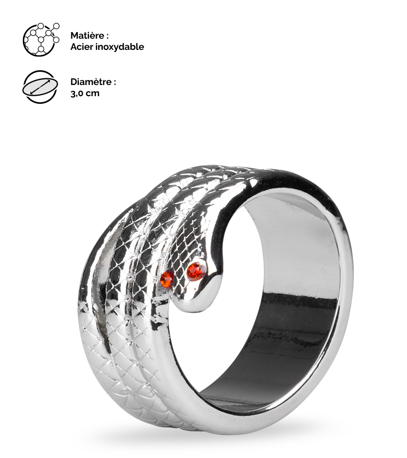Anneau cockring en inox Medusa
