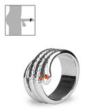 Anneau cockring en inox Medusa