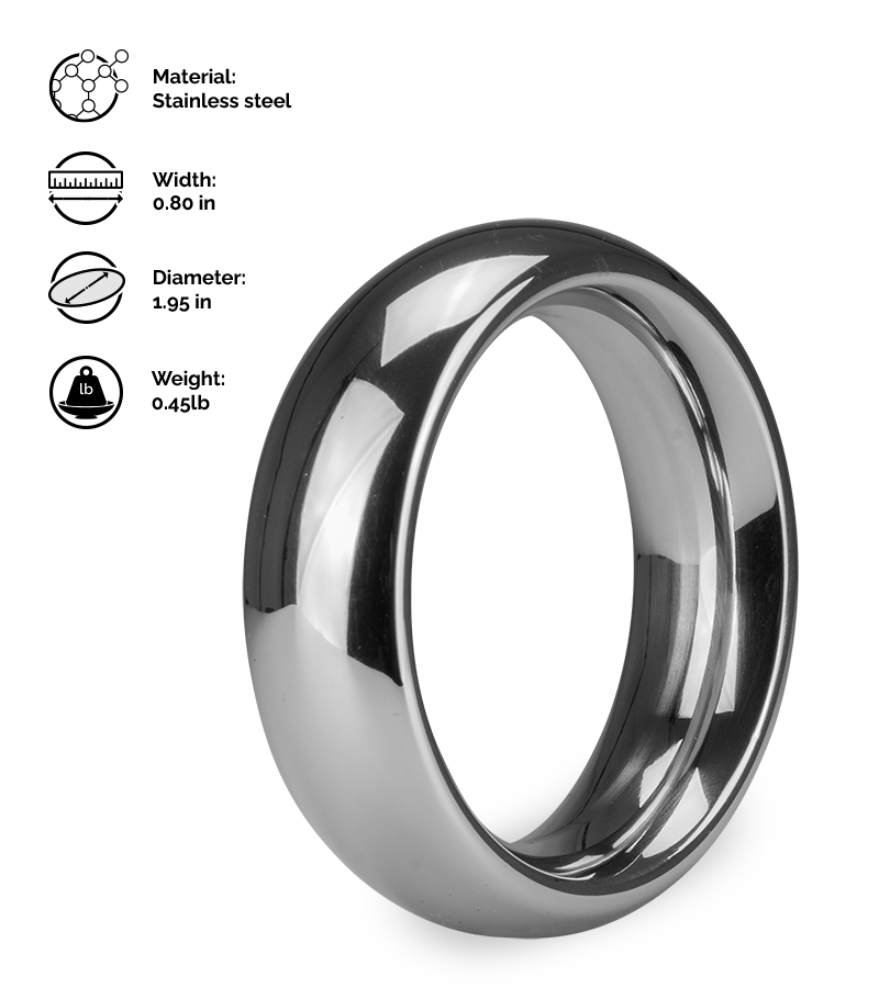 Anneau cockring en inox Precious