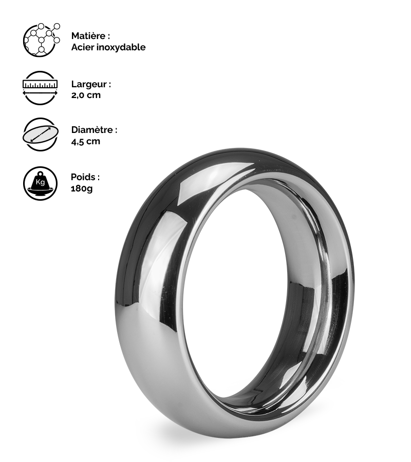 Anneau cockring en inox Precious