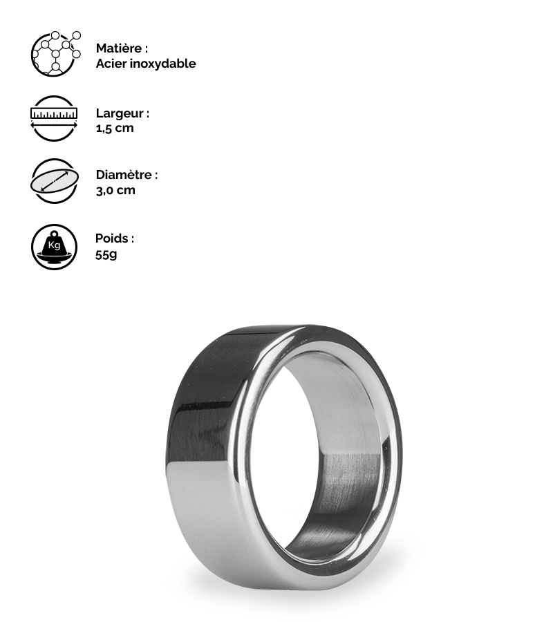 Anneau cockring en inox Stronger