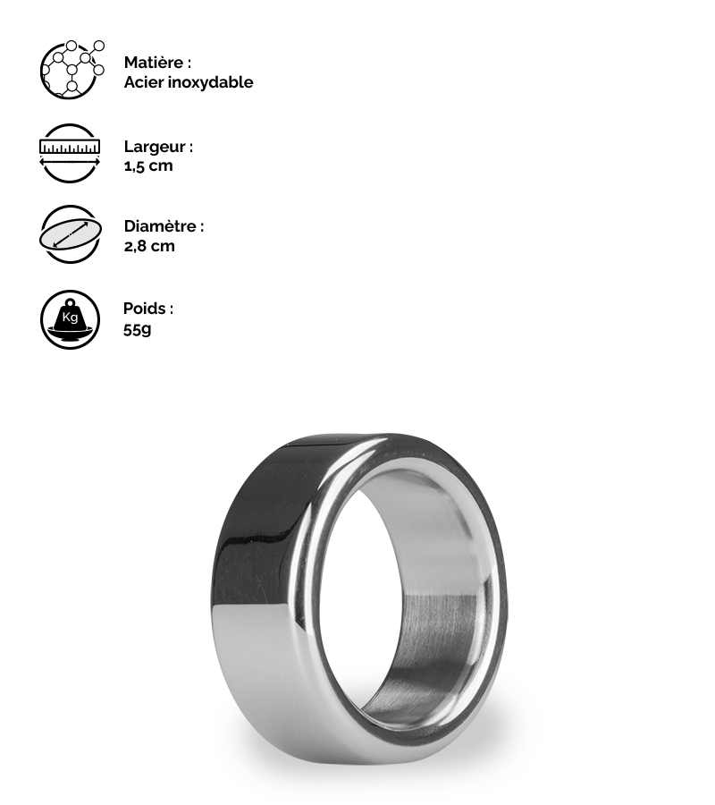 Anneau cockring en inox Stronger