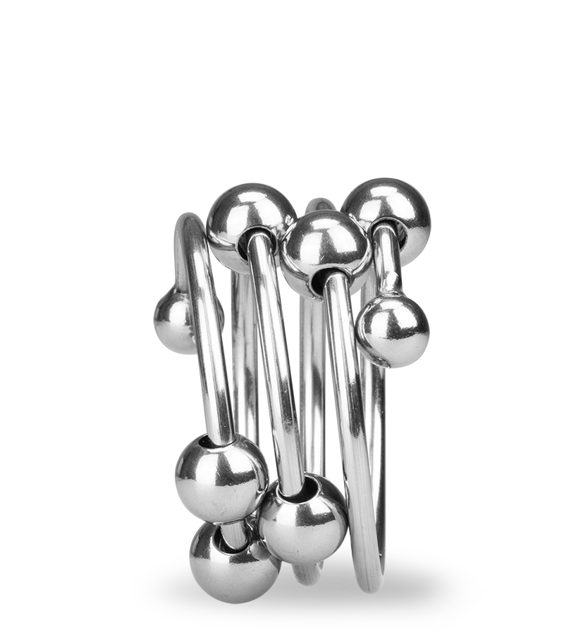 Anneau cockring métal 8 boules Altar