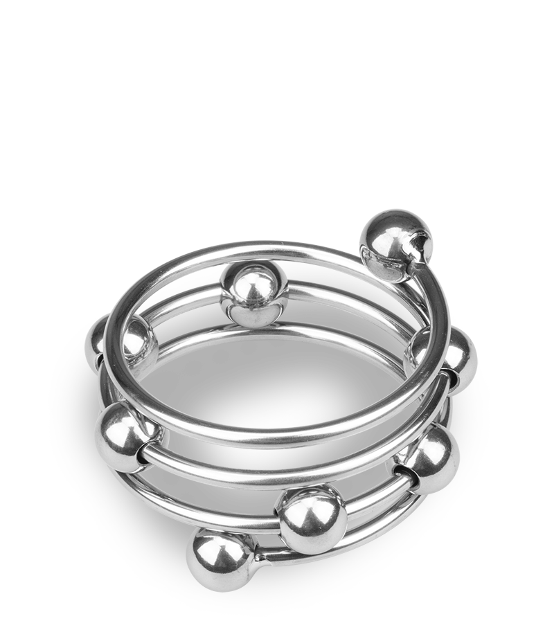 Anneau cockring métal 8 boules Altar