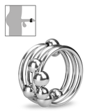 Anneau cockring métal 8 boules Altar