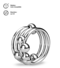 Charger l'image dans la galerie, Anneau cockring métal 8 boules Altar
