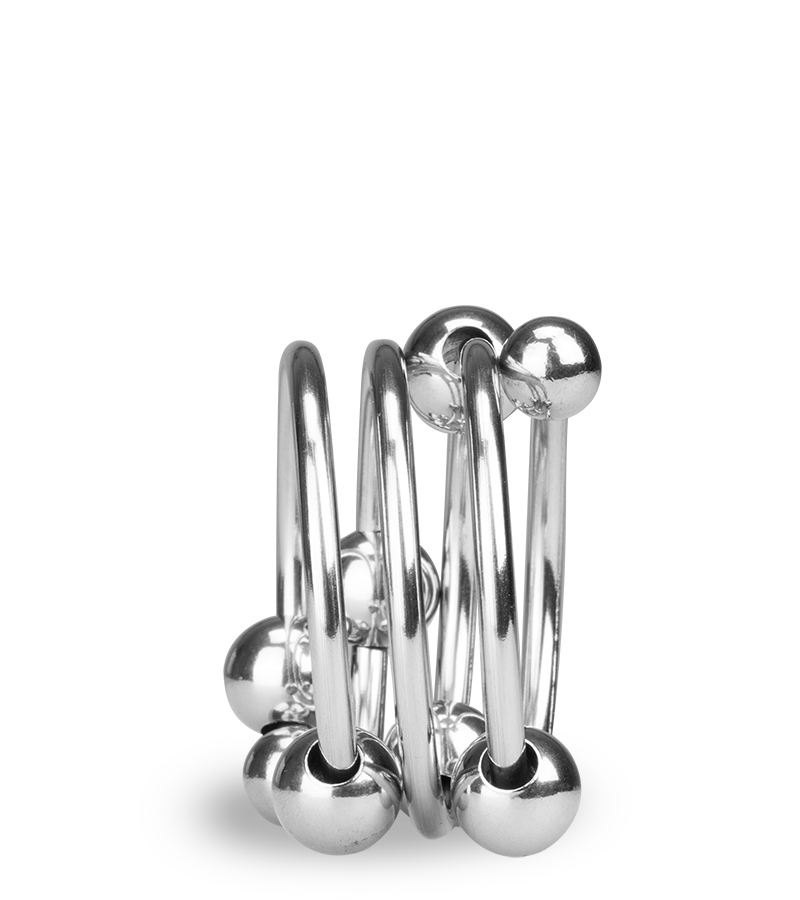 Anneau cockring métal 8 boules Altar