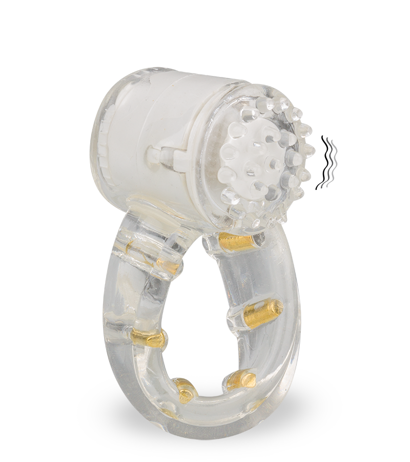 Anneau cockring picots transparent