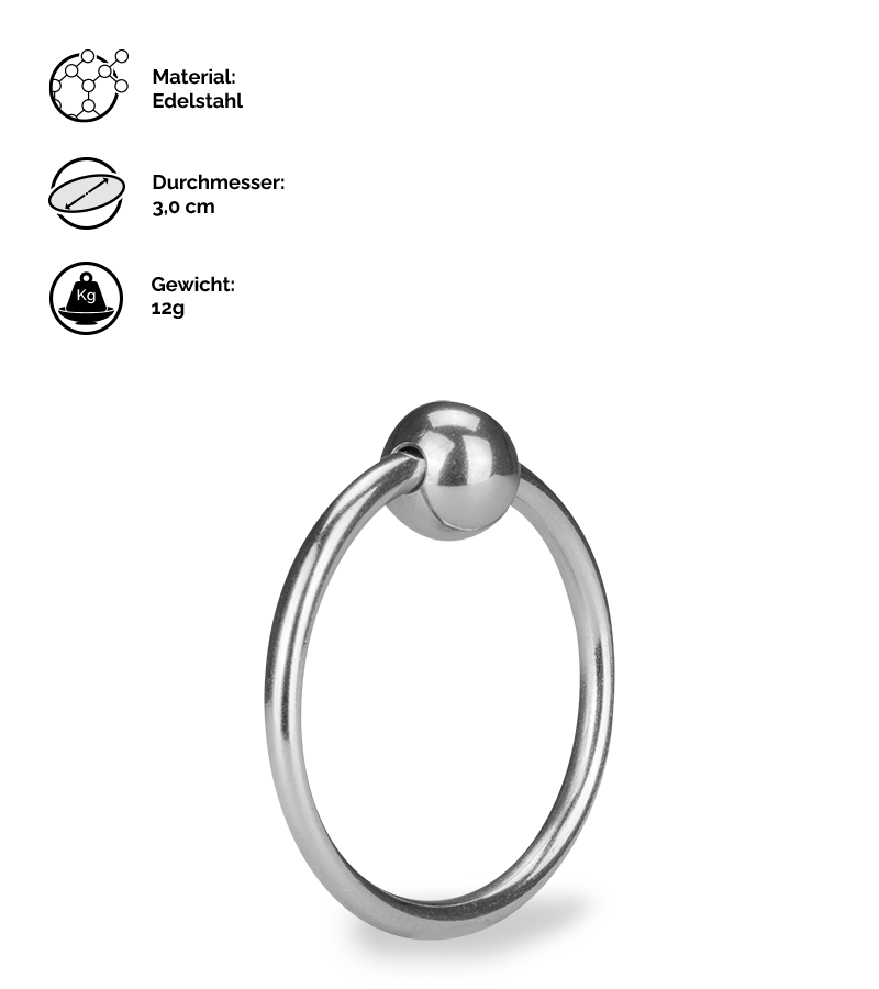 Anneau de gland en inox Lump