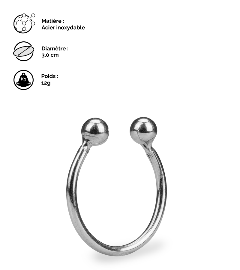 Anneau de gland fer Ă  cheval en inox