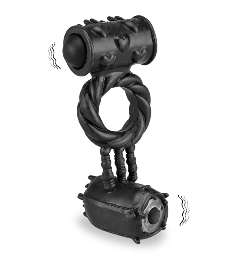 Anneau vibrant double stimulation