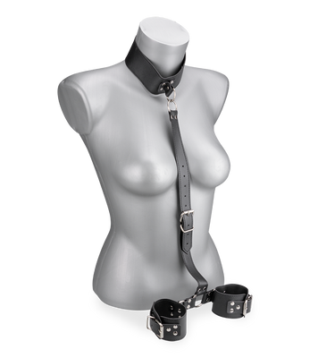 Attache cou et poignets réglable en similicuir