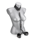 Attache cou et poignets réglable en similicuir