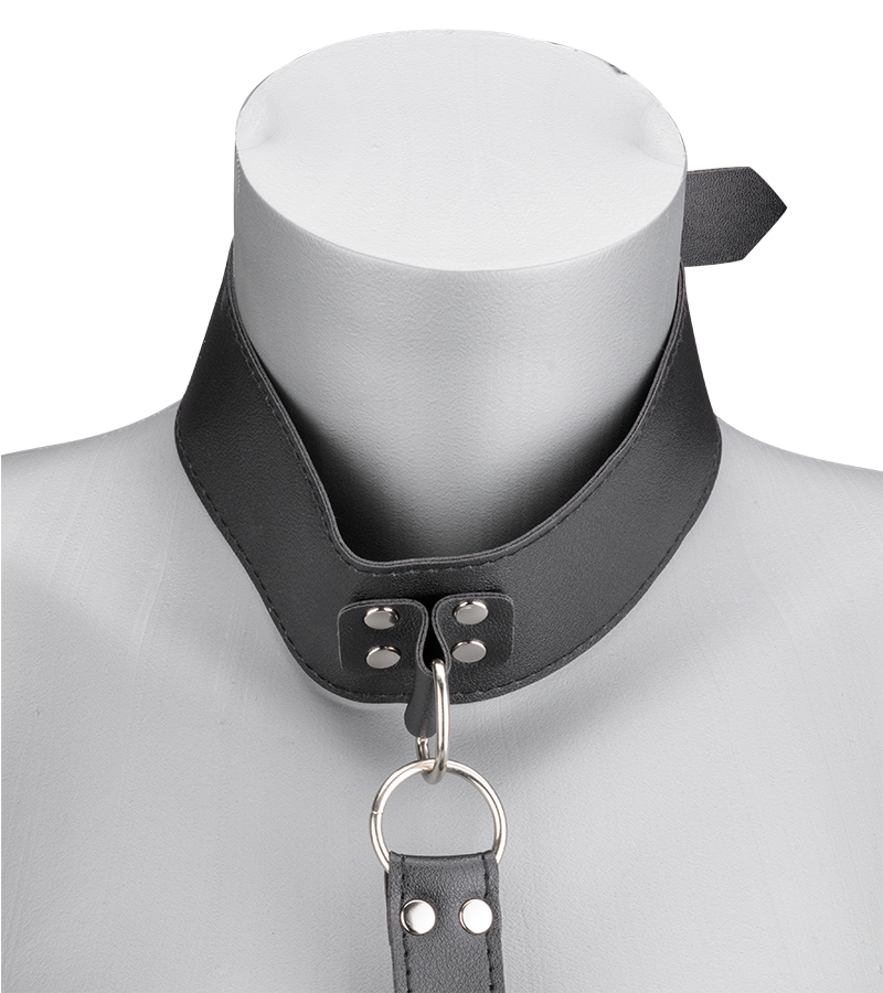 Attache cou et poignets réglable en similicuir