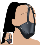 Bâillon gag-ball en cuir BDSM