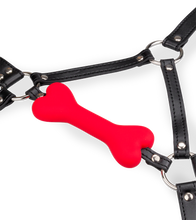Charger l'image dans la galerie, Bâillon harnais avec os en silicone 12,3cm Puppy Play