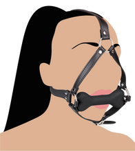 Charger l'image dans la galerie, Bâillon harnais avec os en silicone 12,3cm Puppy Play