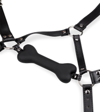 Charger l'image dans la galerie, Bâillon harnais avec os en silicone 12,3cm Puppy Play