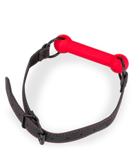 Charger l'image dans la galerie, Bâillon mors en silicone et similicuir
