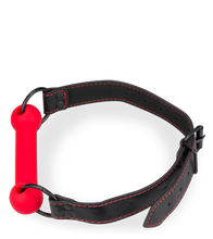 Charger l'image dans la galerie, Bâillon mors en silicone et similicuir