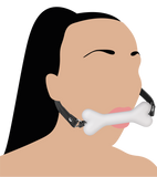 Bâillon os en silicone 15,0cm Puppy Play