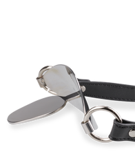 Charger l'image dans la galerie, Bâillon plat en métal et similicuir