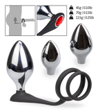 Bijou anal double anneau cockring avec 3 plugs